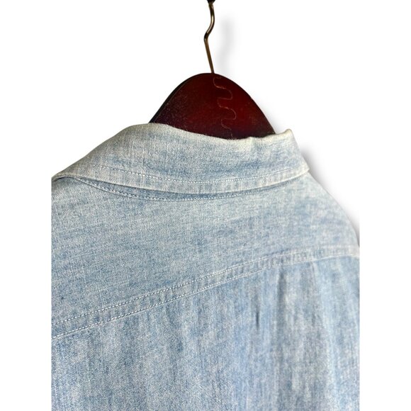 J. Crew Wallace and Barnes Light Wash Denim Shirt Chambray Button Front - Picture 3 of 9